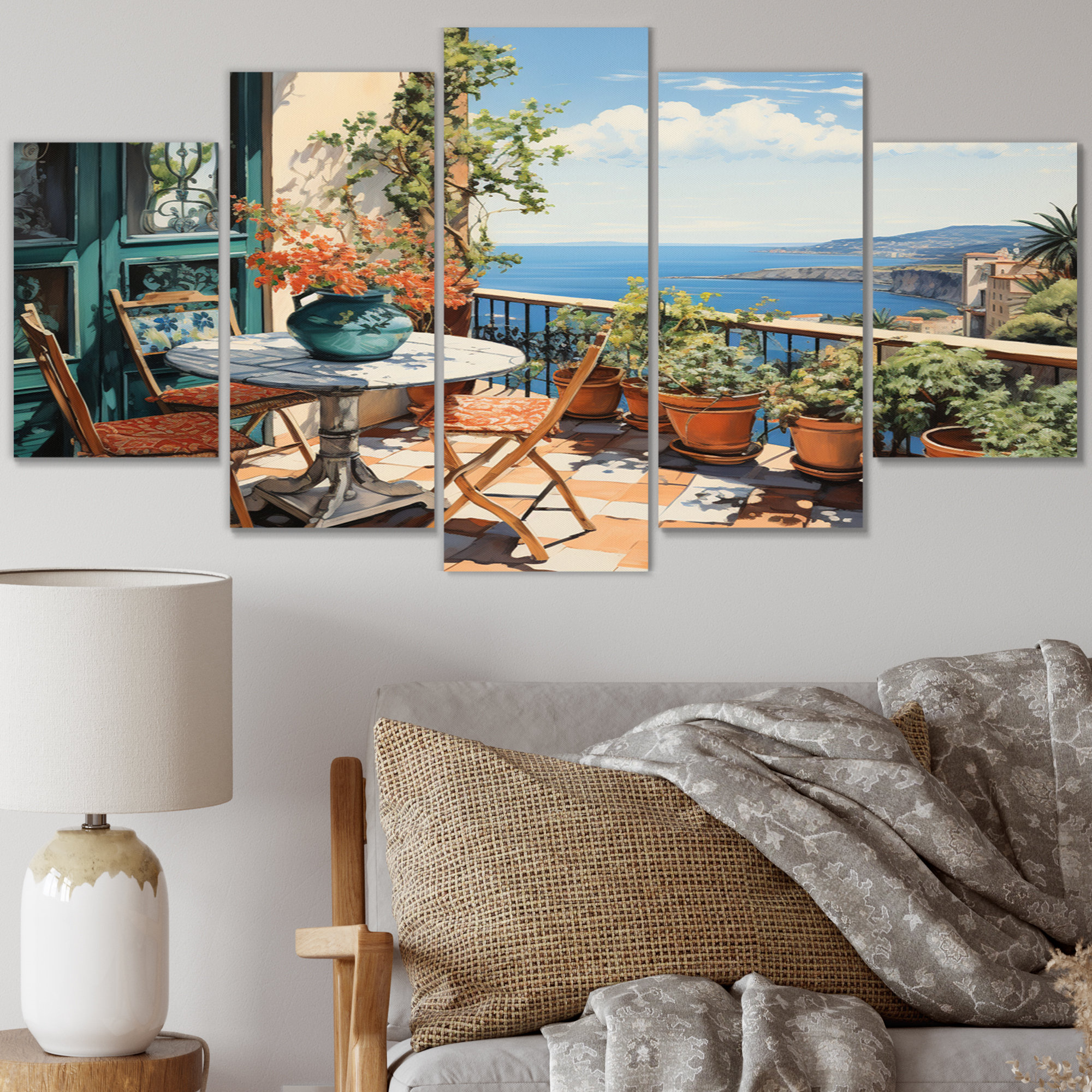 Highland Dunes La Dolce Italian Coast I Italian Wall Art Living Room